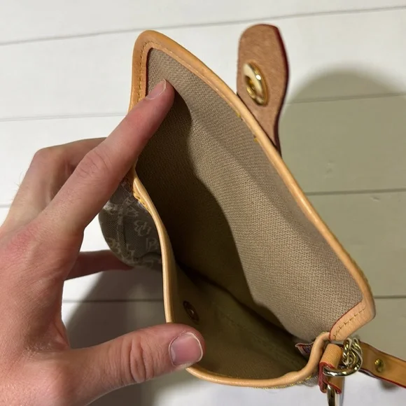 Dooney & Bourke classic Monogram canvas small wristlet wallet bag EUC - Picture 5 of 10